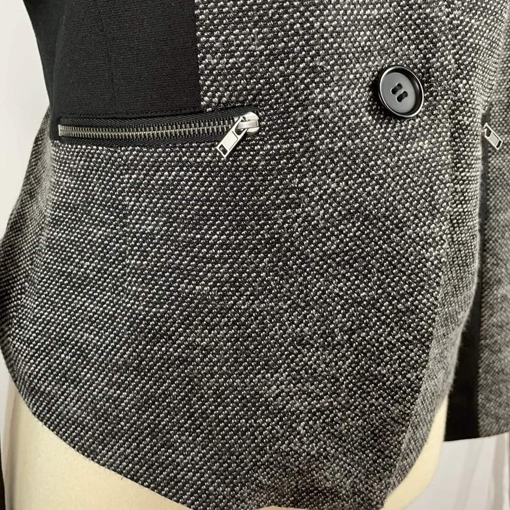 Halogen Gorgeous Tweed Blazer w/Black Trim & Zipper Pockets - Size Small - Picture 3 of 13